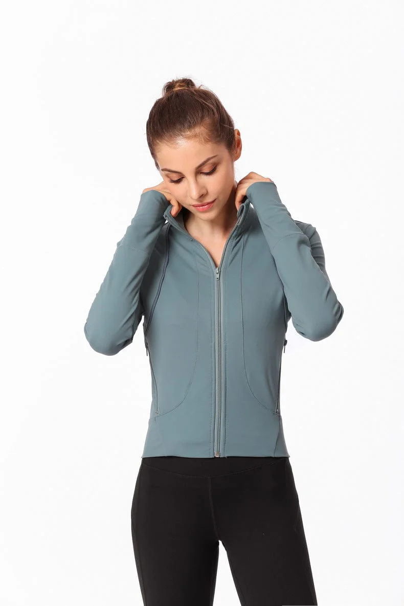 Slim Fit Collared Zipper Jacket - Image 9