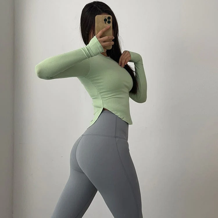 Slim Fit Long Sleeve Contouring Top - Image 11
