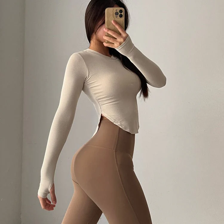 Slim Fit Long Sleeve Contouring Top - Image 2