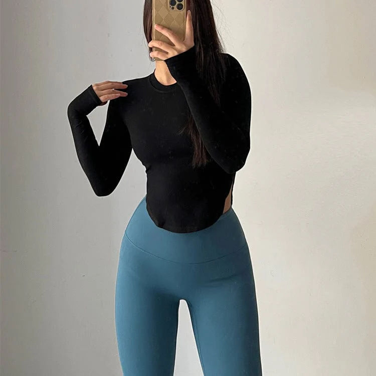 Slim Fit Long Sleeve Contouring Top - Image 6