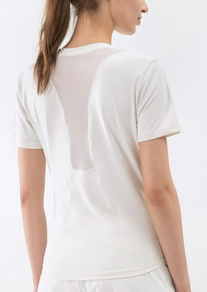 Slim Fit Mesh Back Panel Tee - Image 12