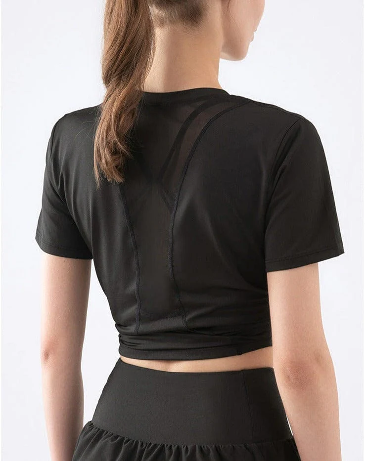 Slim Fit Mesh Back Panel Tee - Image 16