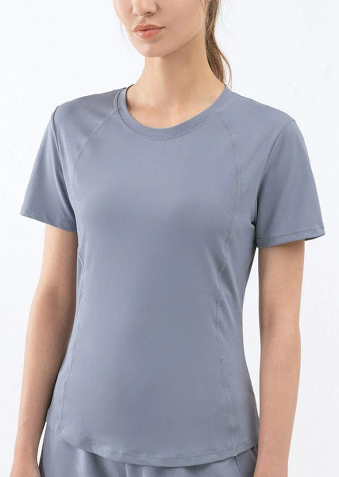 Slim Fit Mesh Back Panel Tee - Image 5