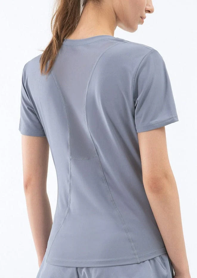 Slim Fit Mesh Back Panel Tee - Image 6