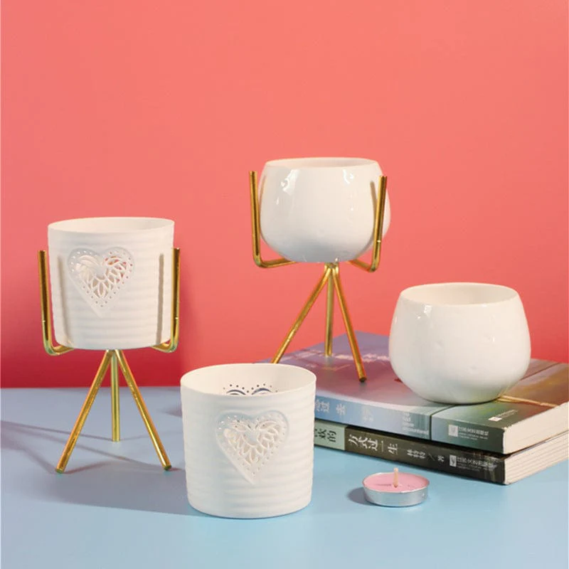 Small Ceramic Candle Holder - Image 2