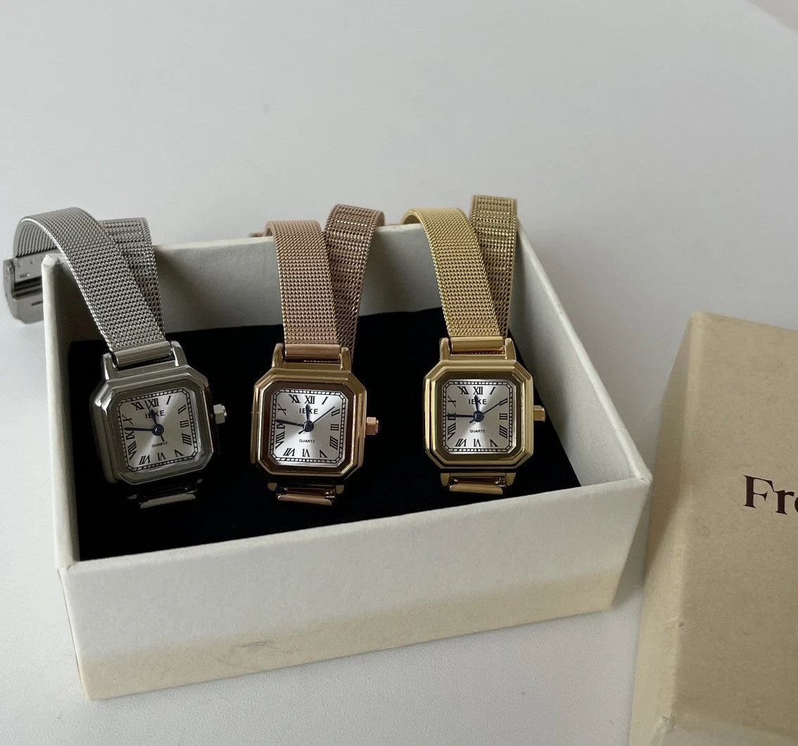 Small Square Retro Small Sugar Cube Steel Watch Women - Image 10