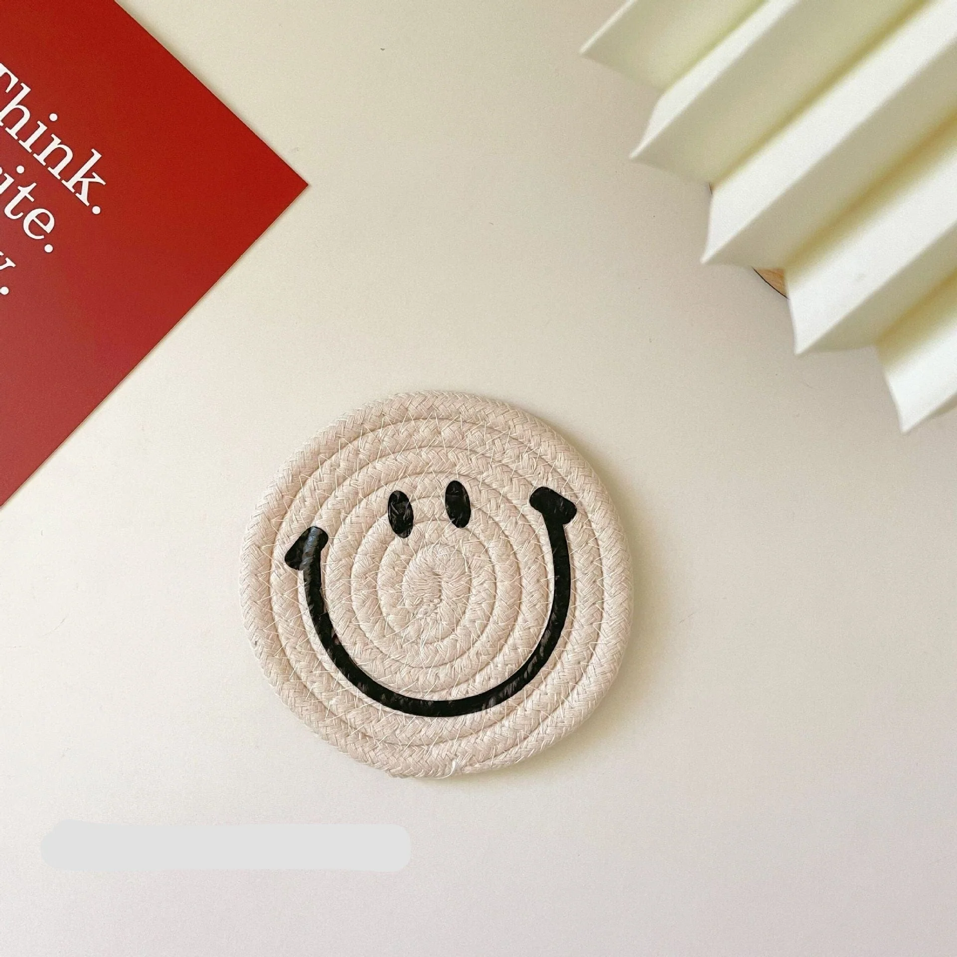 Smiley Face Woven Mat Coaster - Image 7