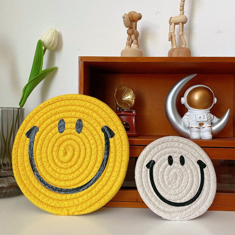 Smiley Face Woven Mat Coaster - Image 9