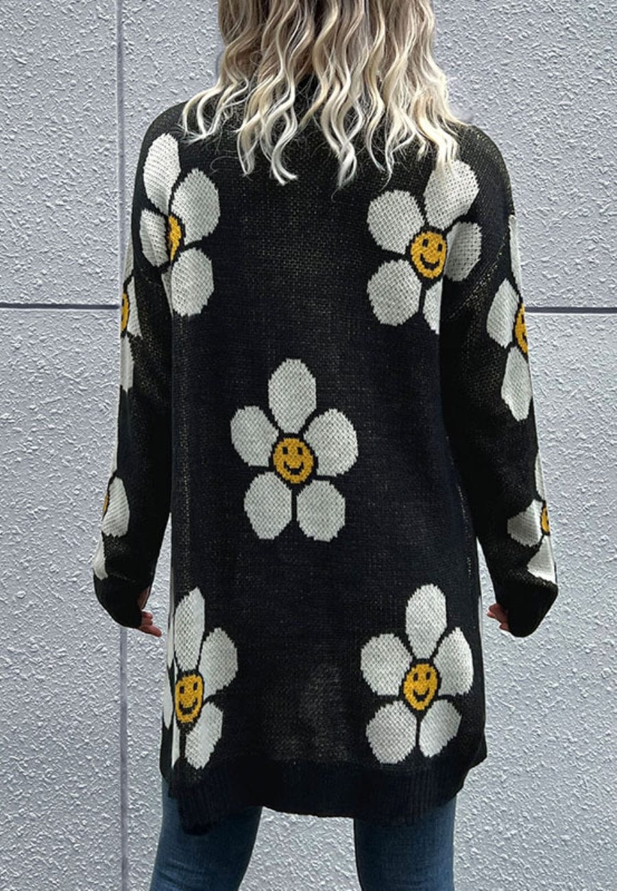 Smiling Daisy Print Cardigan - Image 4