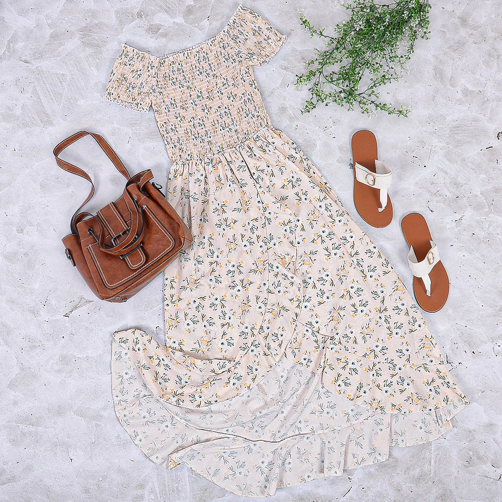 Smocked Off Shoulder Dress - Image 10
