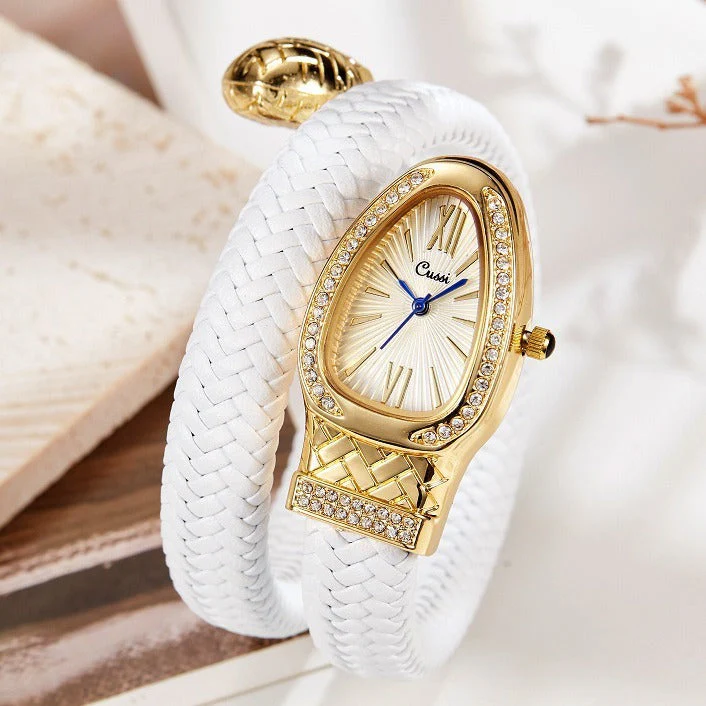 Snake Watch Quartz Watch Diamond Leather Strap - Image 2