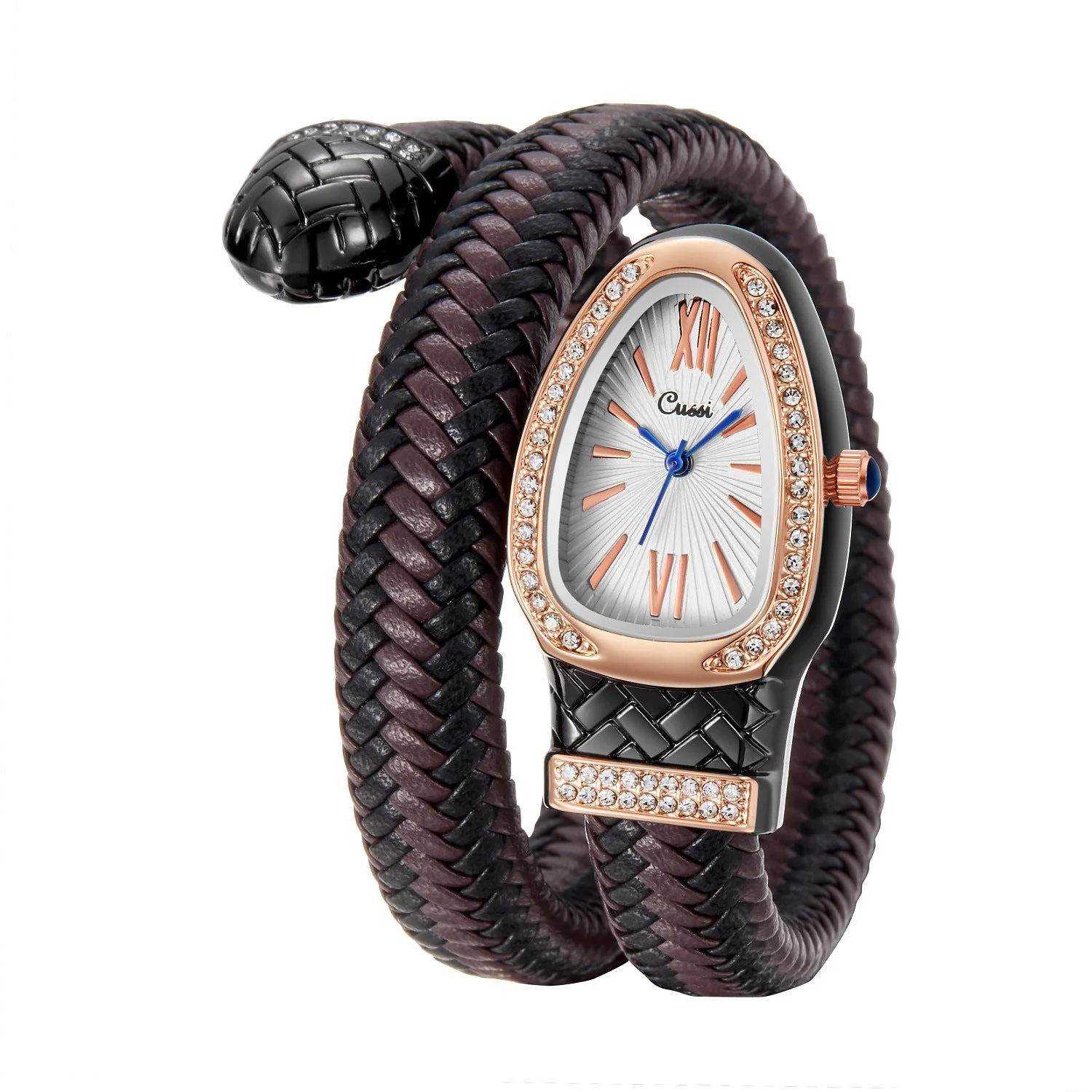 Snake Watch Quartz Watch Diamond Leather Strap - Image 7