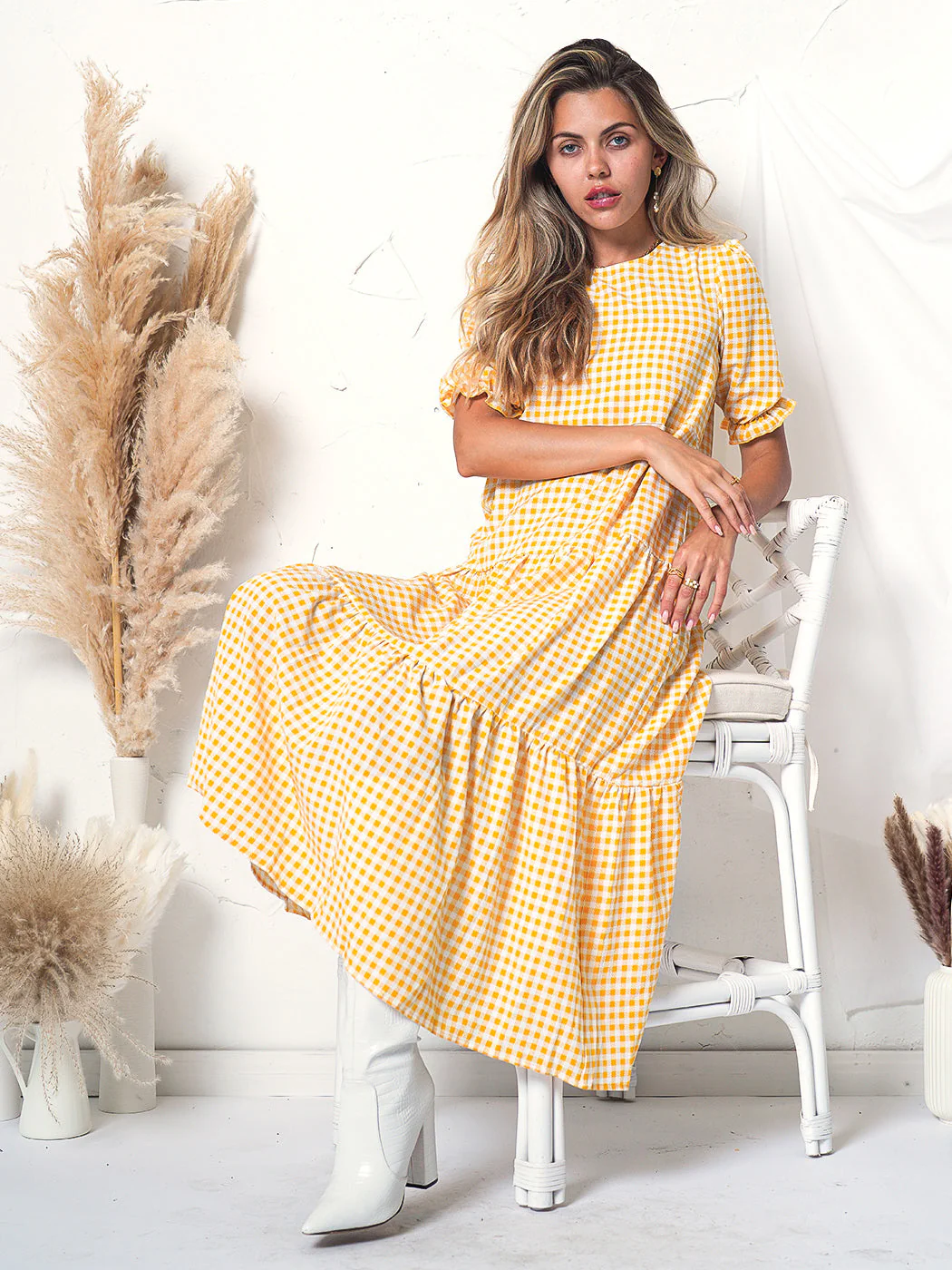 Soft Dot Print Short Sleeve Maxi Dress - Image 22