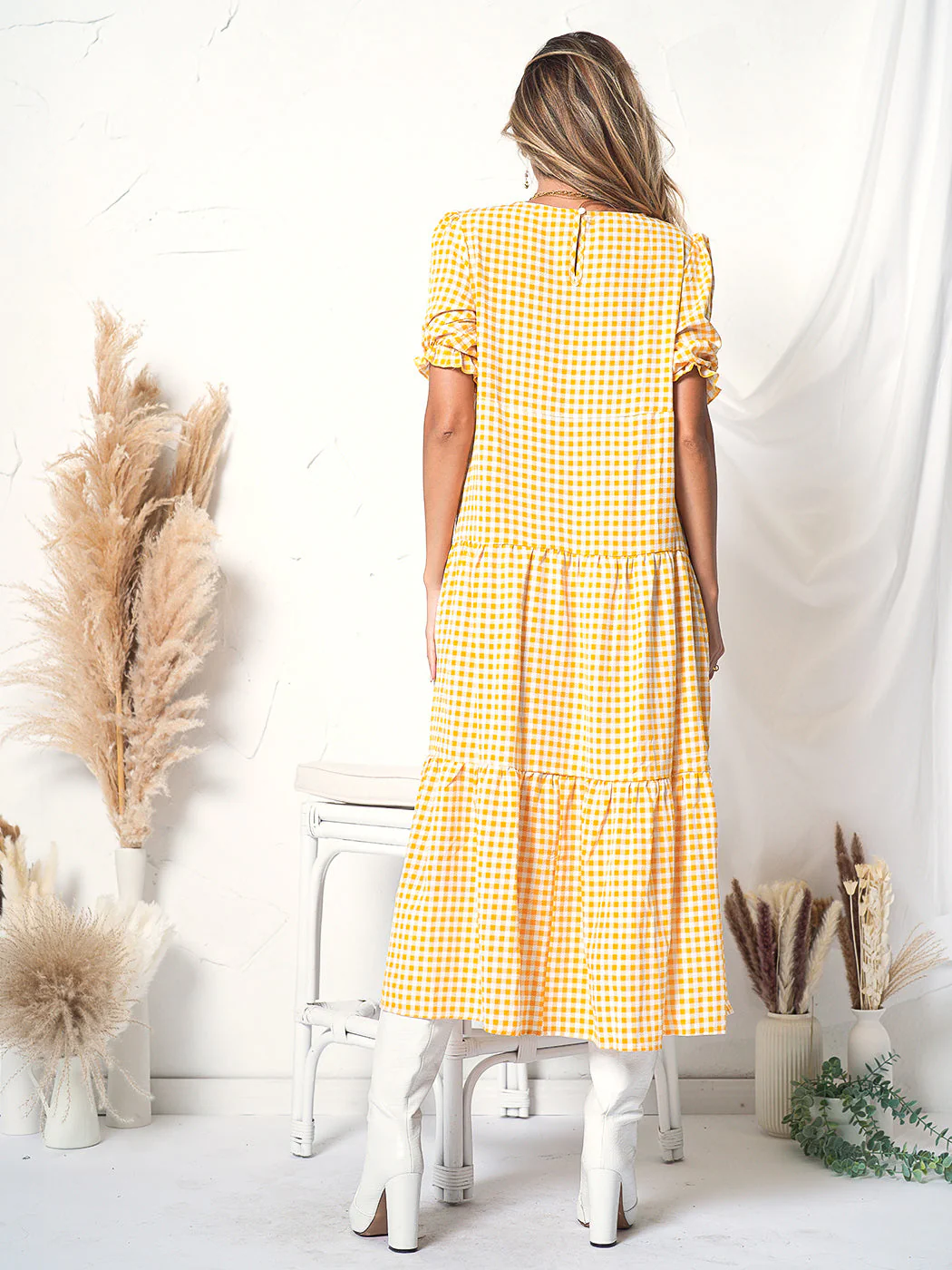 Soft Dot Print Short Sleeve Maxi Dress - Image 24
