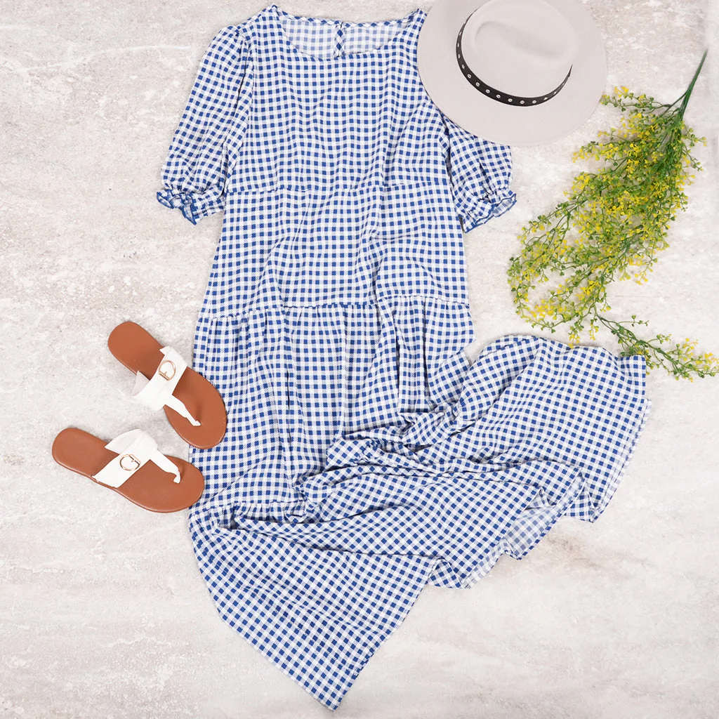 Soft Dot Print Short Sleeve Maxi Dress - Image 38