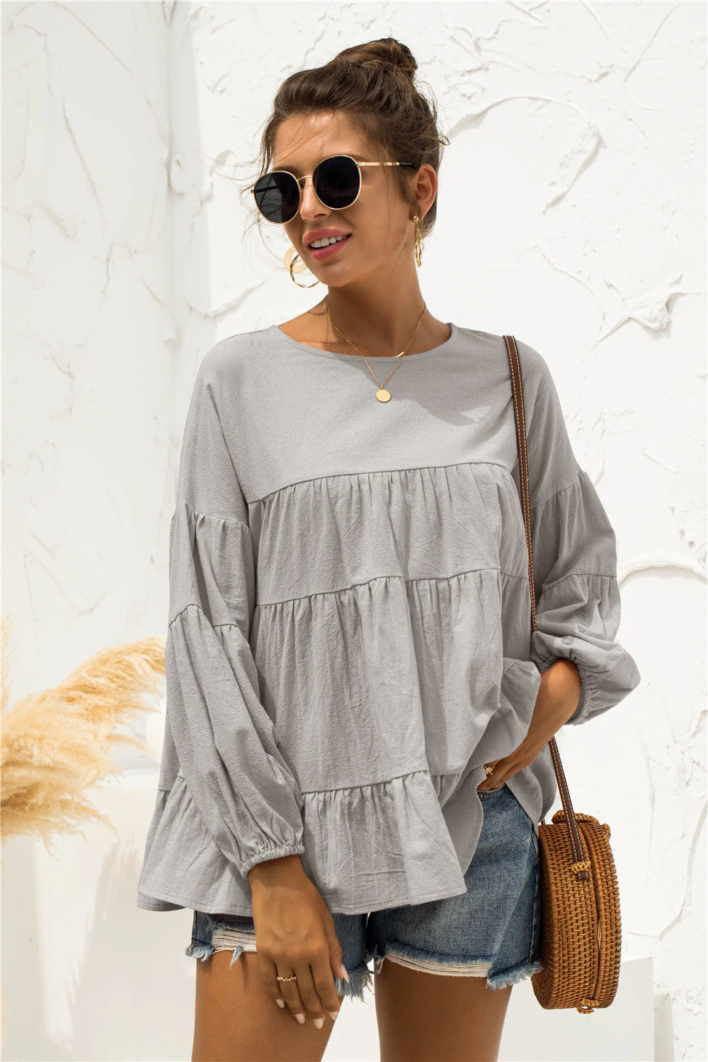 Soft Gathered Blouse - Image 12