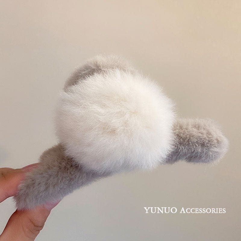 Soft Pompom Hair Claw - Image 4