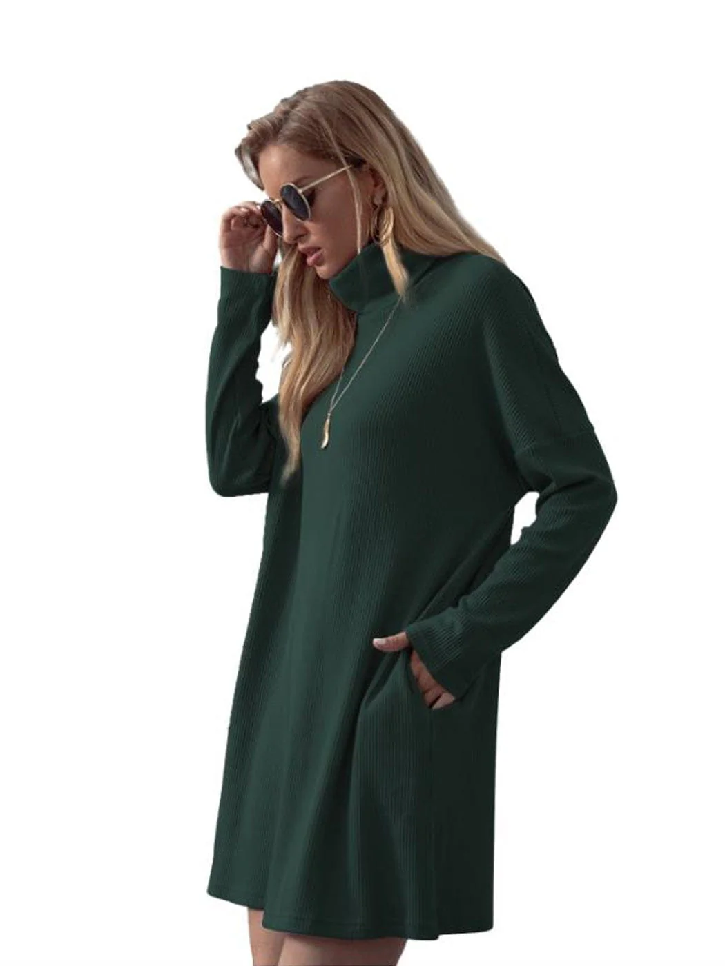 Soft Turtleneck Tunic Sweater - Image 8