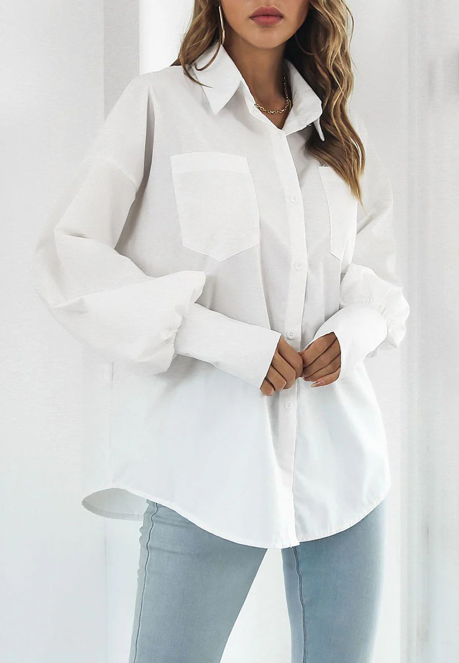Solid Bishop Sleeve Polo Shirt - Image 12