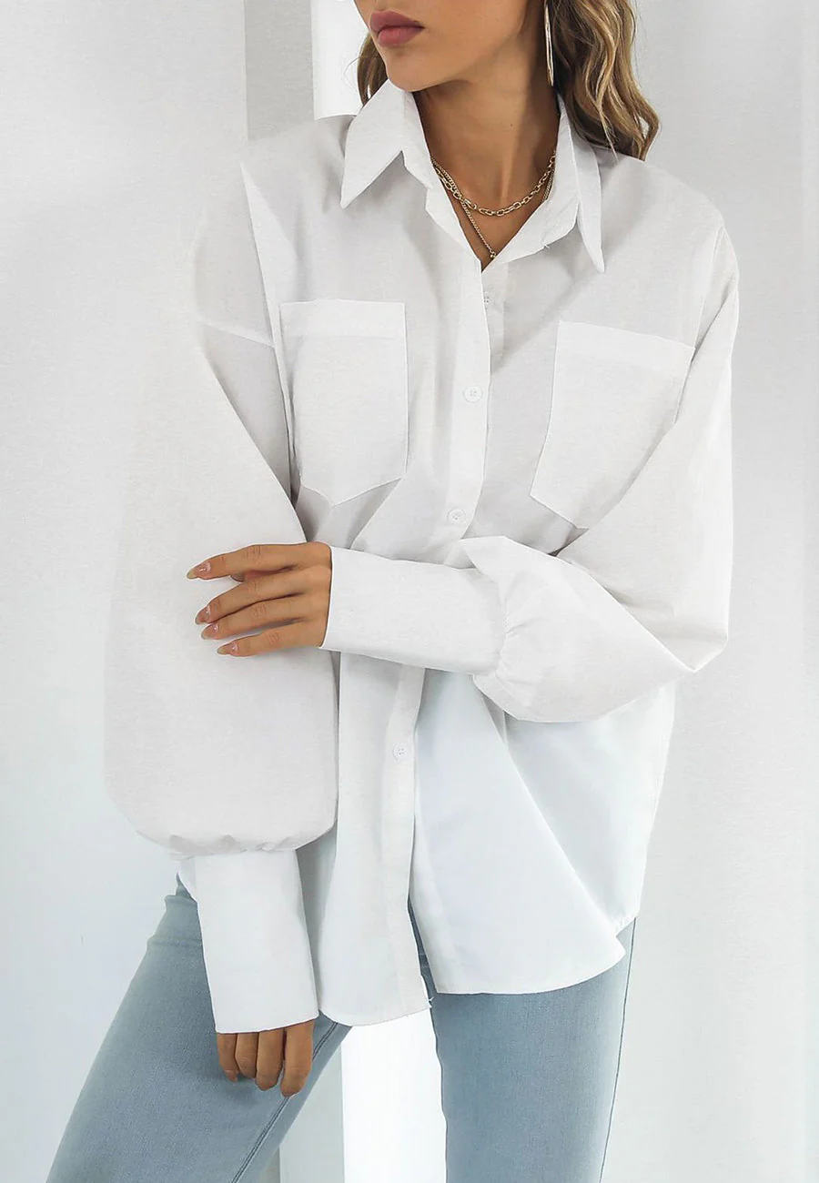 Solid Bishop Sleeve Polo Shirt - Image 13
