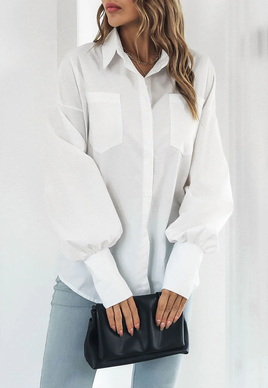 Solid Bishop Sleeve Polo Shirt - Image 15