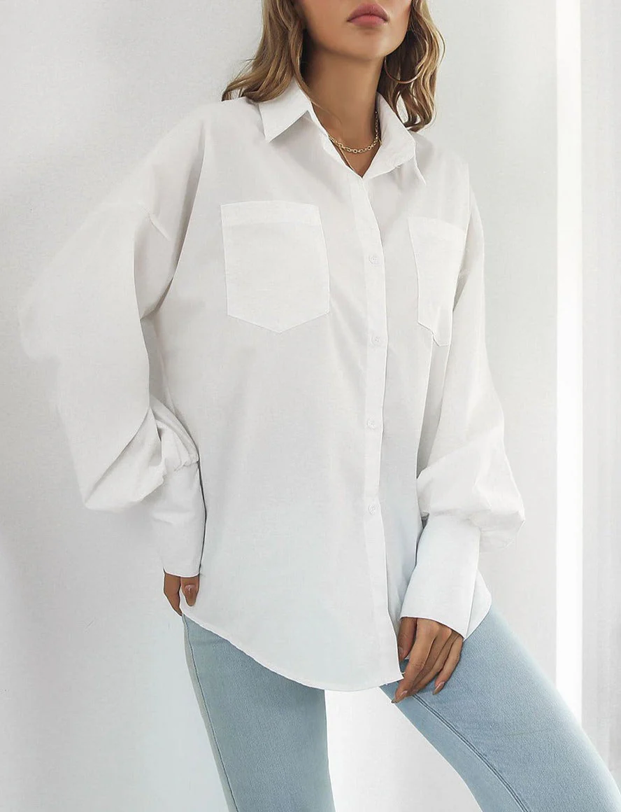 Solid Bishop Sleeve Polo Shirt - Image 16