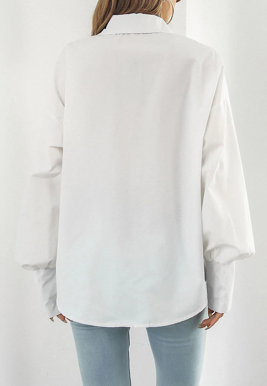 Solid Bishop Sleeve Polo Shirt - Image 17