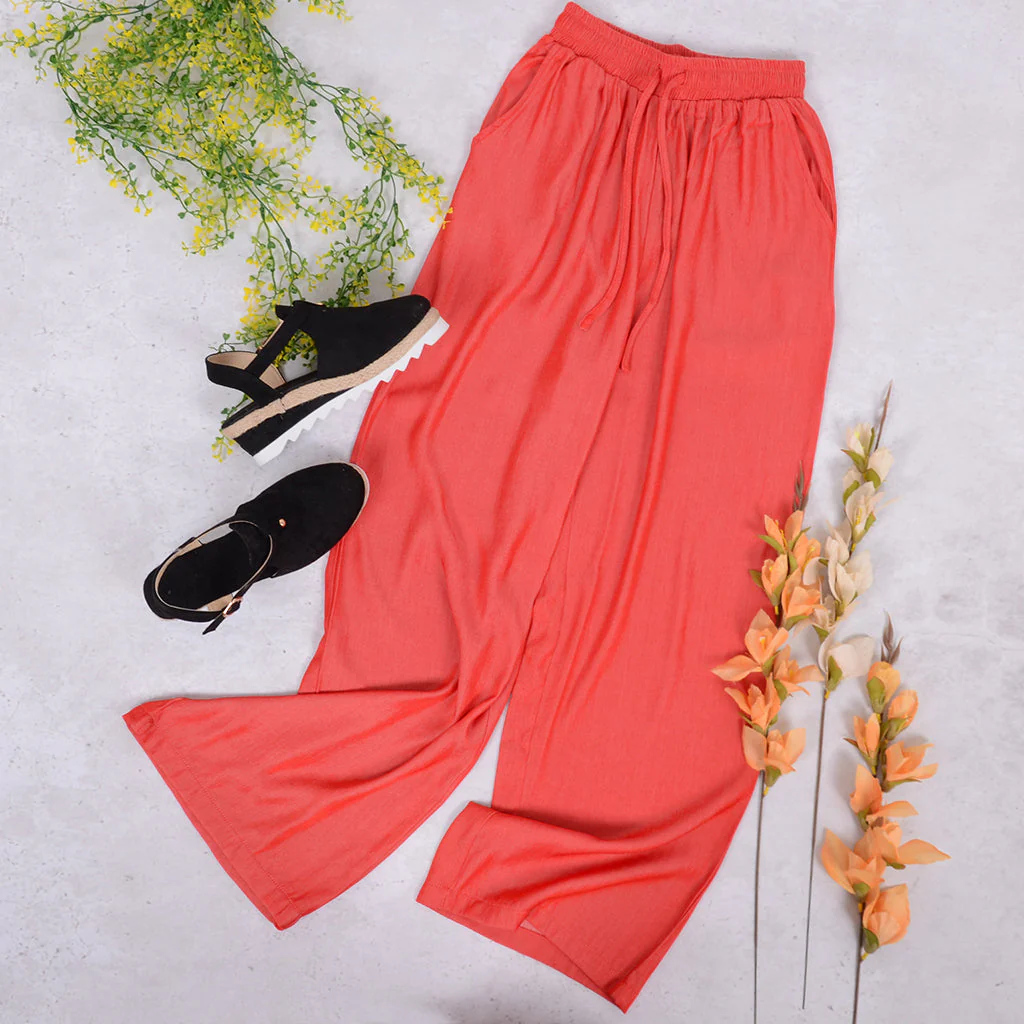 Solid Color Drawstring Pants - Image 7