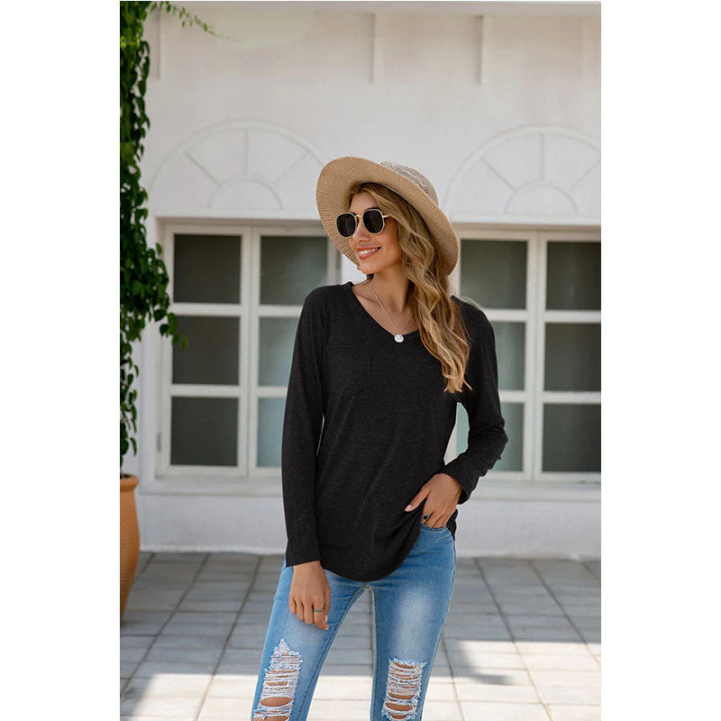 Solid Color Patch Pocket Shirt - Image 10