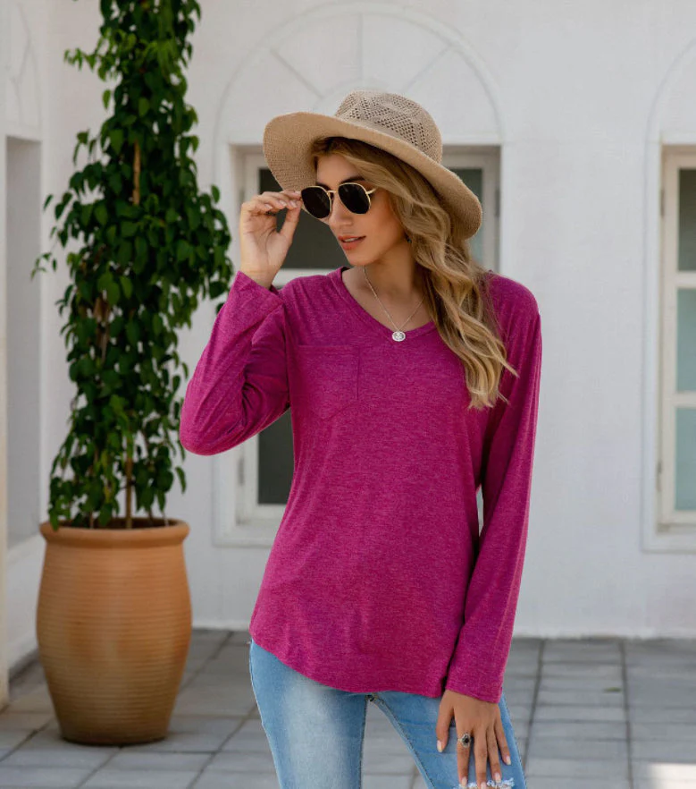 Solid Color Patch Pocket Shirt - Image 17