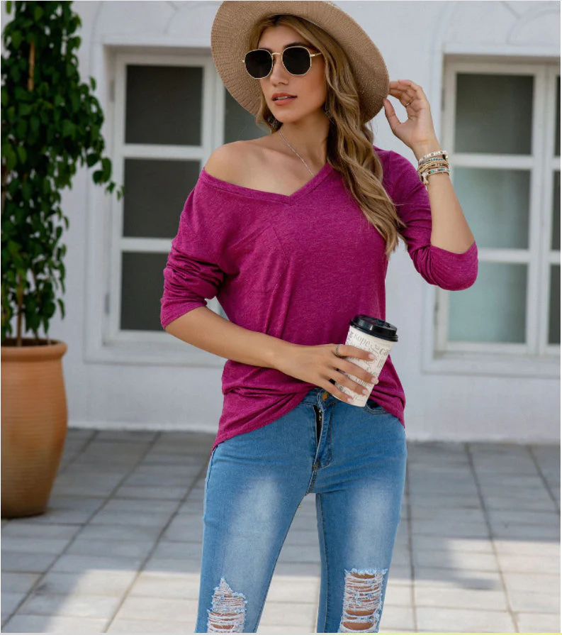 Solid Color Patch Pocket Shirt - Image 18