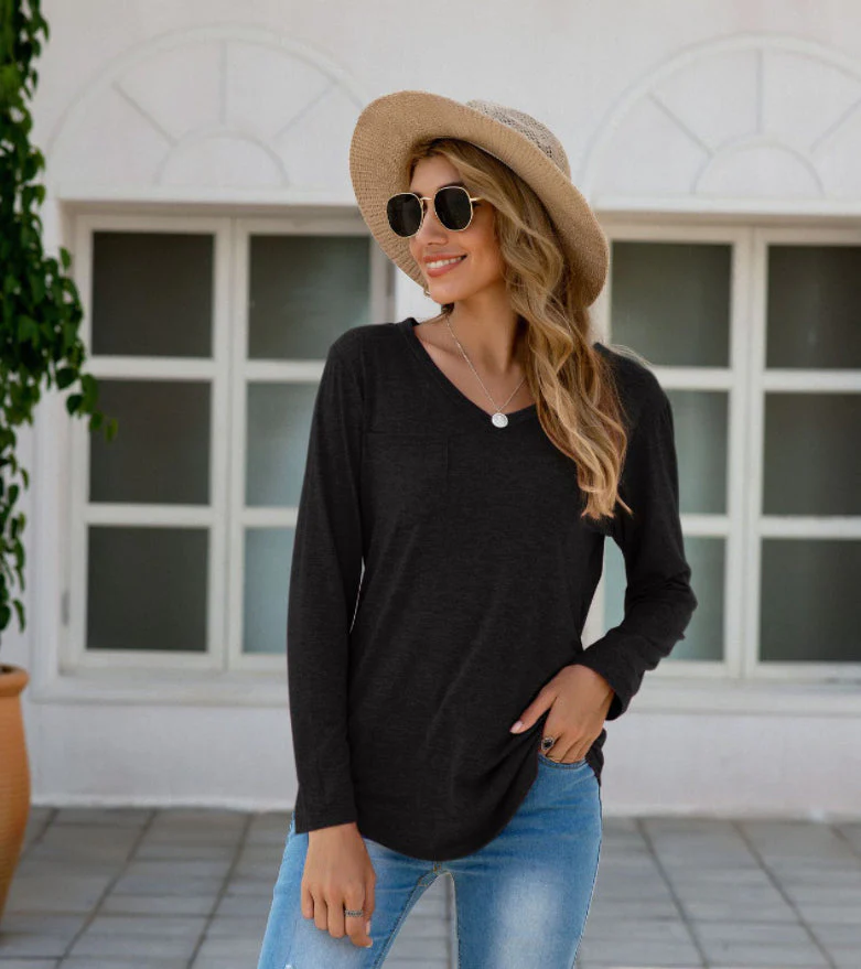 Solid Color Patch Pocket Shirt - Image 7
