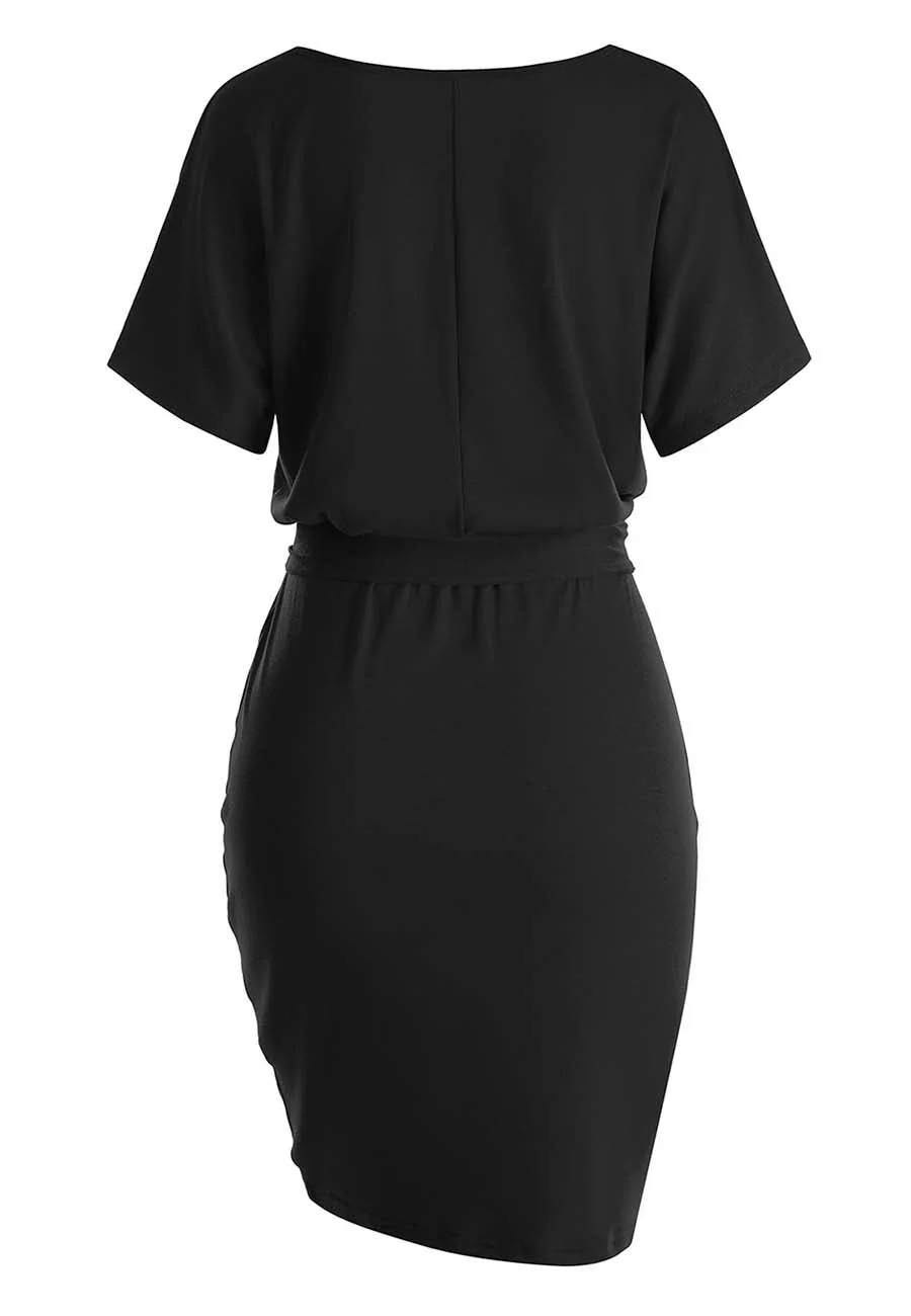 Solid Color Pencil Dress - Image 10
