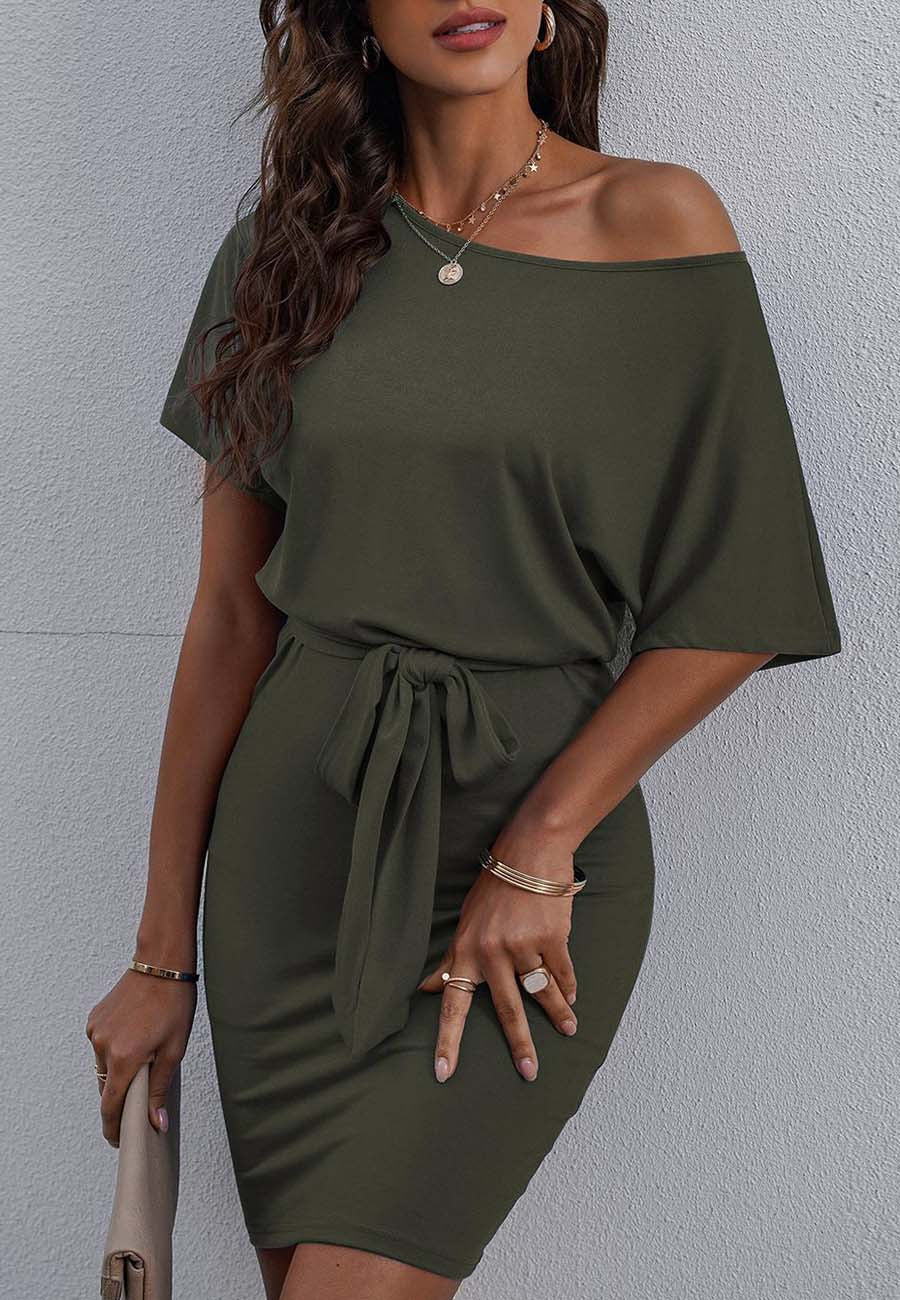 Solid Color Pencil Dress - Image 26
