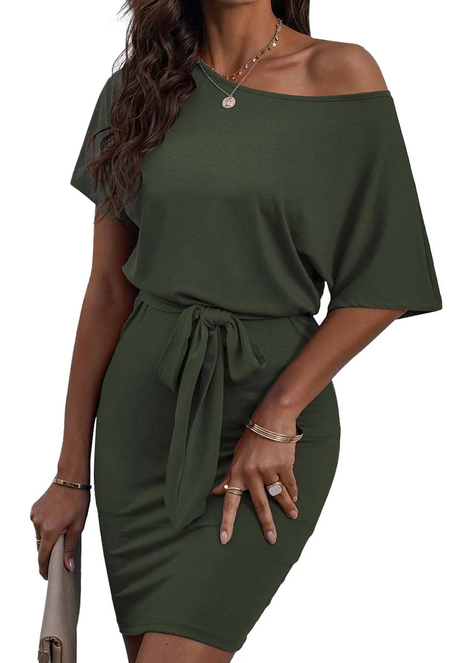 Solid Color Pencil Dress - Image 28