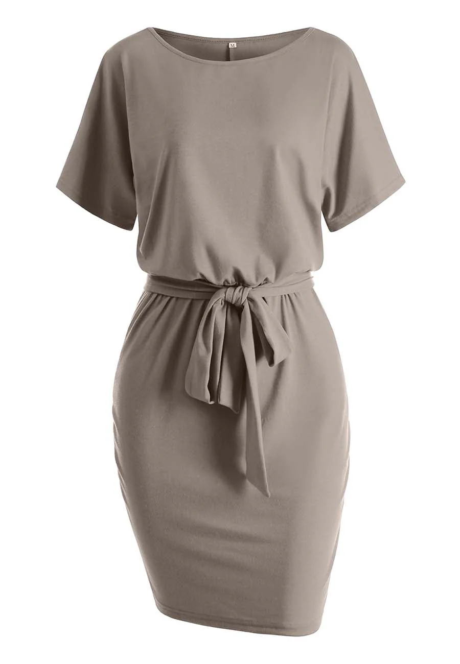 Solid Color Pencil Dress - Image 37