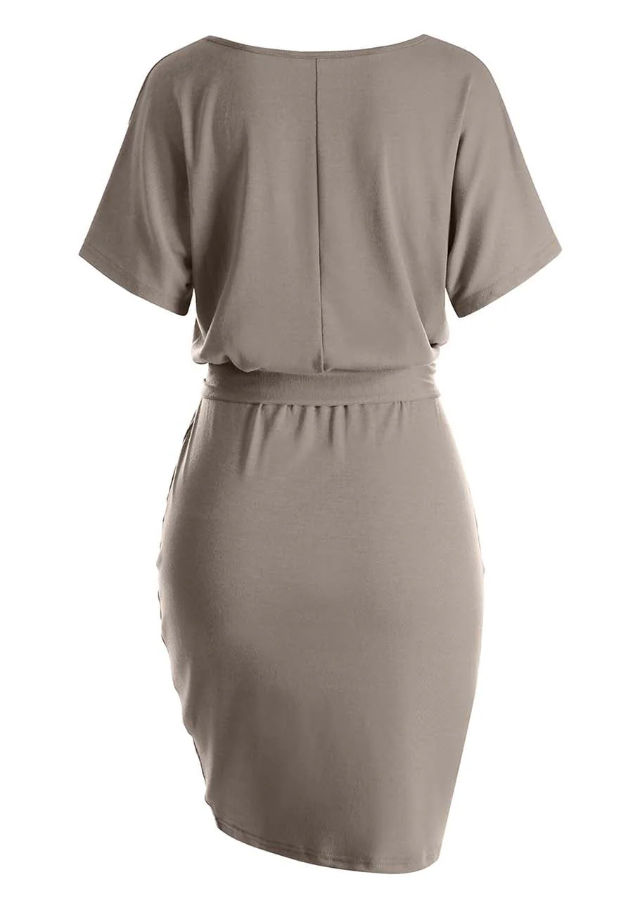 Solid Color Pencil Dress - Image 38