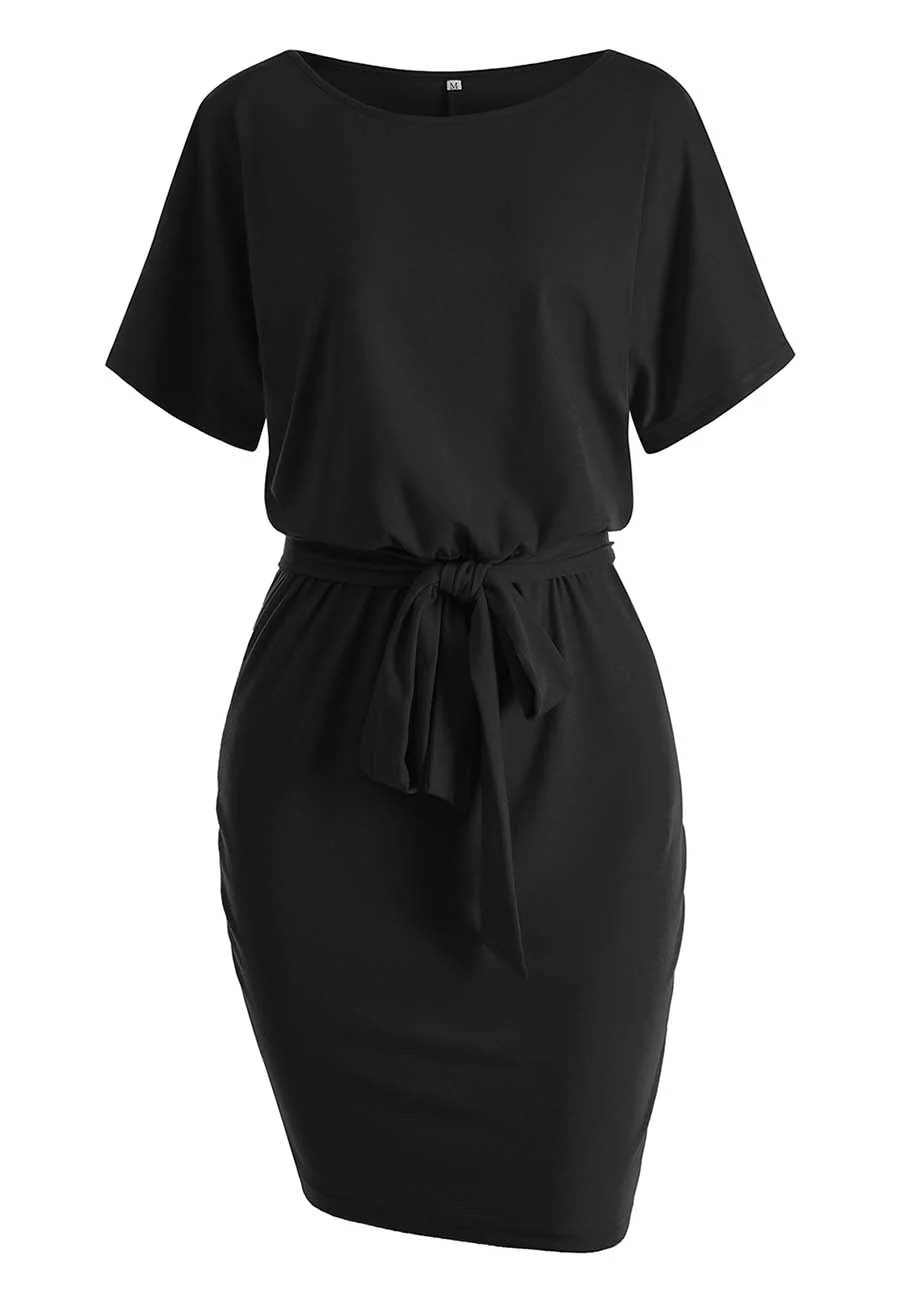 Solid Color Pencil Dress - Image 9