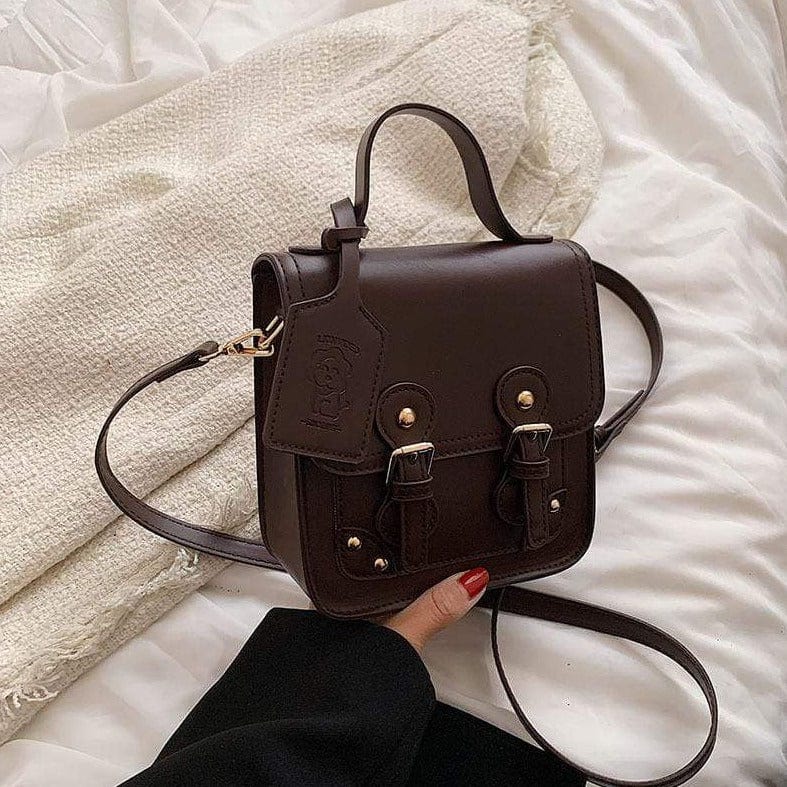 Solid Color Satchel Bag - Image 2
