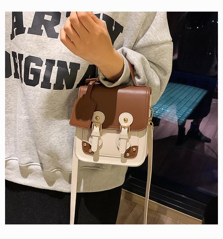 Solid Color Satchel Bag - Image 3