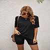 Solid Color Tee and Biker Shorts Set - Image 18
