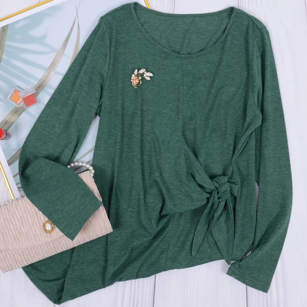 Solid Color Twist Knot Dress - Image 11