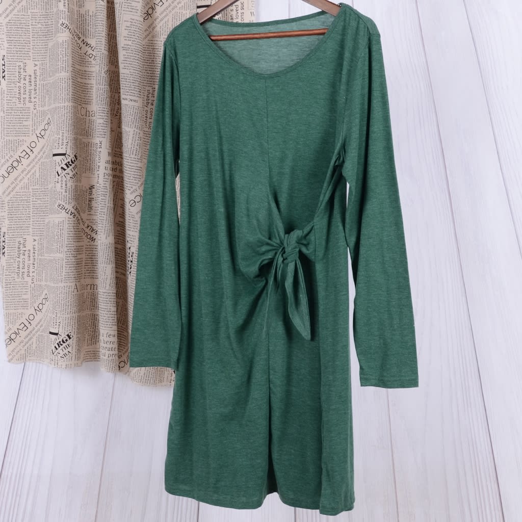 Solid Color Twist Knot Dress - Image 12