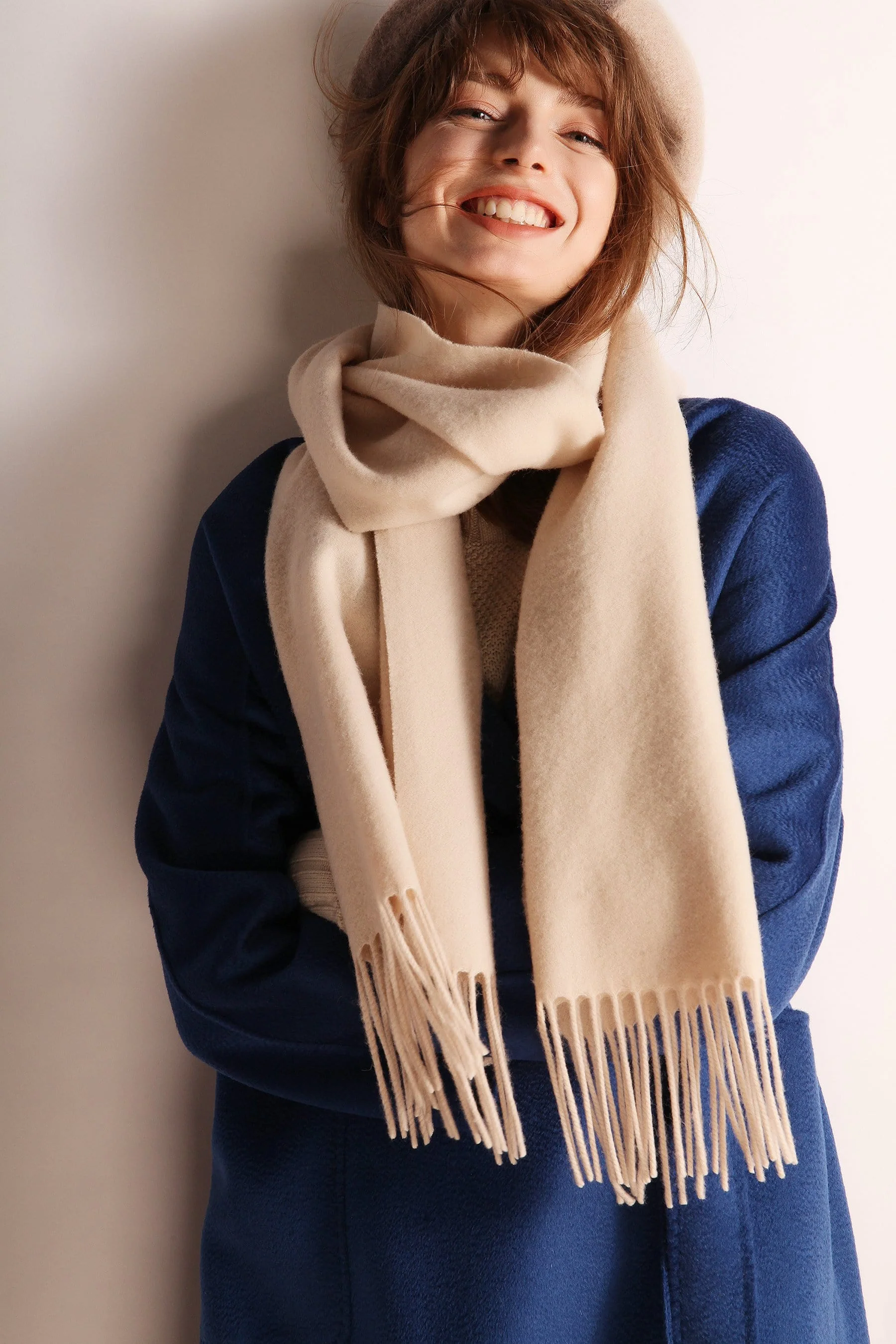 Solid Color Wool Scarf - Image 17