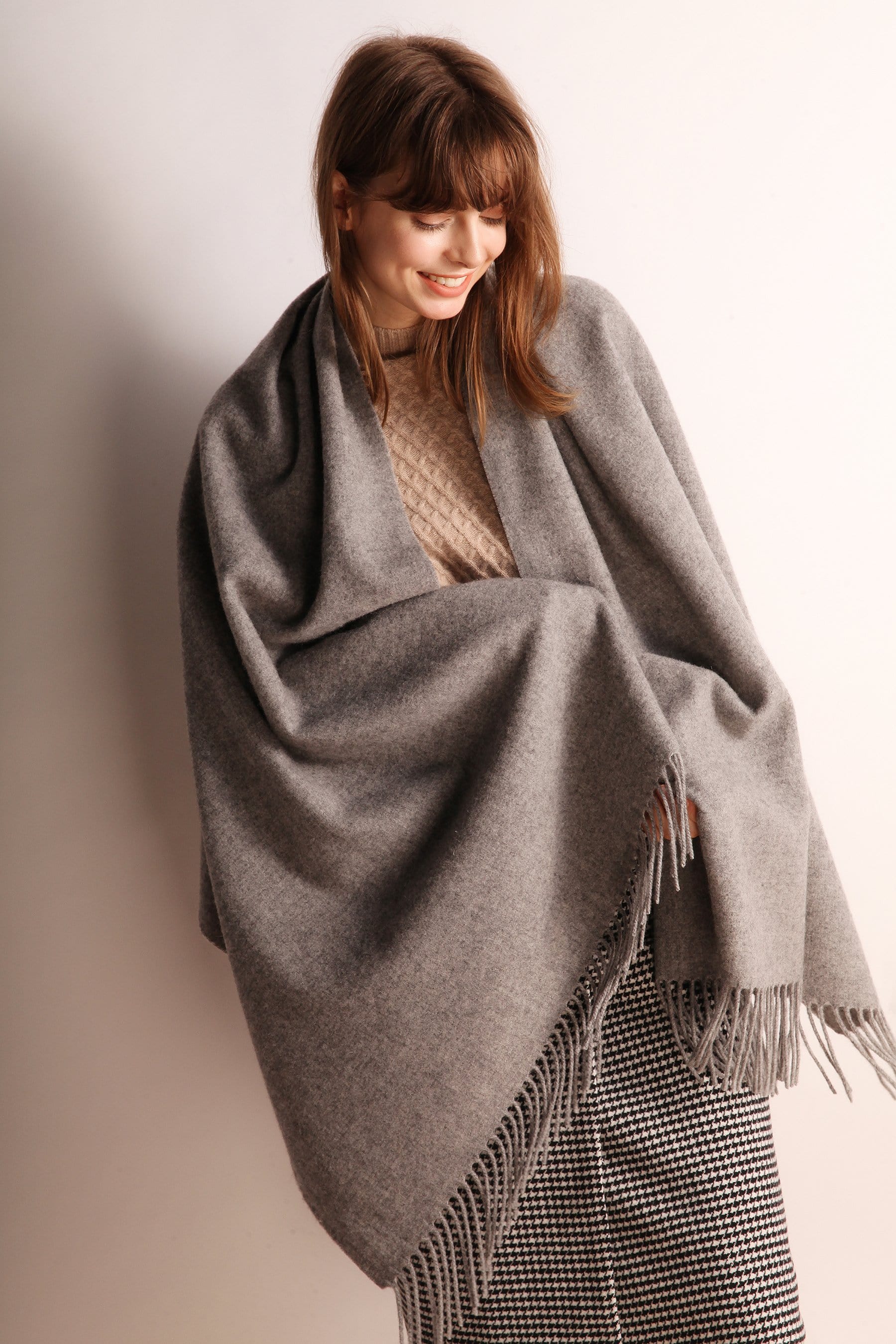 Solid Color Wool Scarf - Image 27
