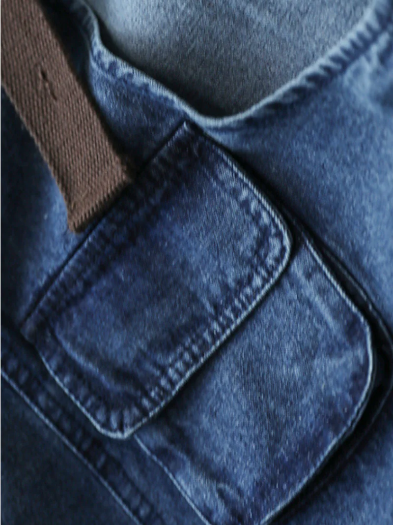 Spring Stylish Denim Casual Loose Western Dungarees Overalls - Image 6