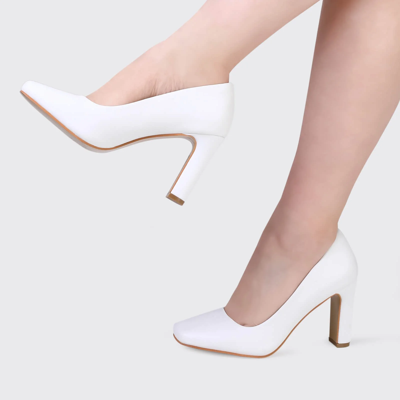 Chunky Block Heel Working Pumps - Image 14