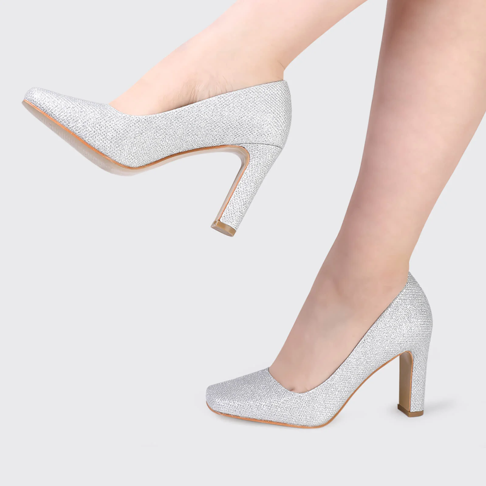 Chunky Block Heel Working Pumps - Image 21