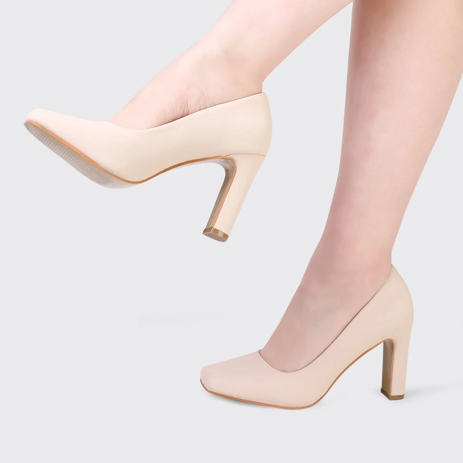 Chunky Block Heel Working Pumps - Image 28