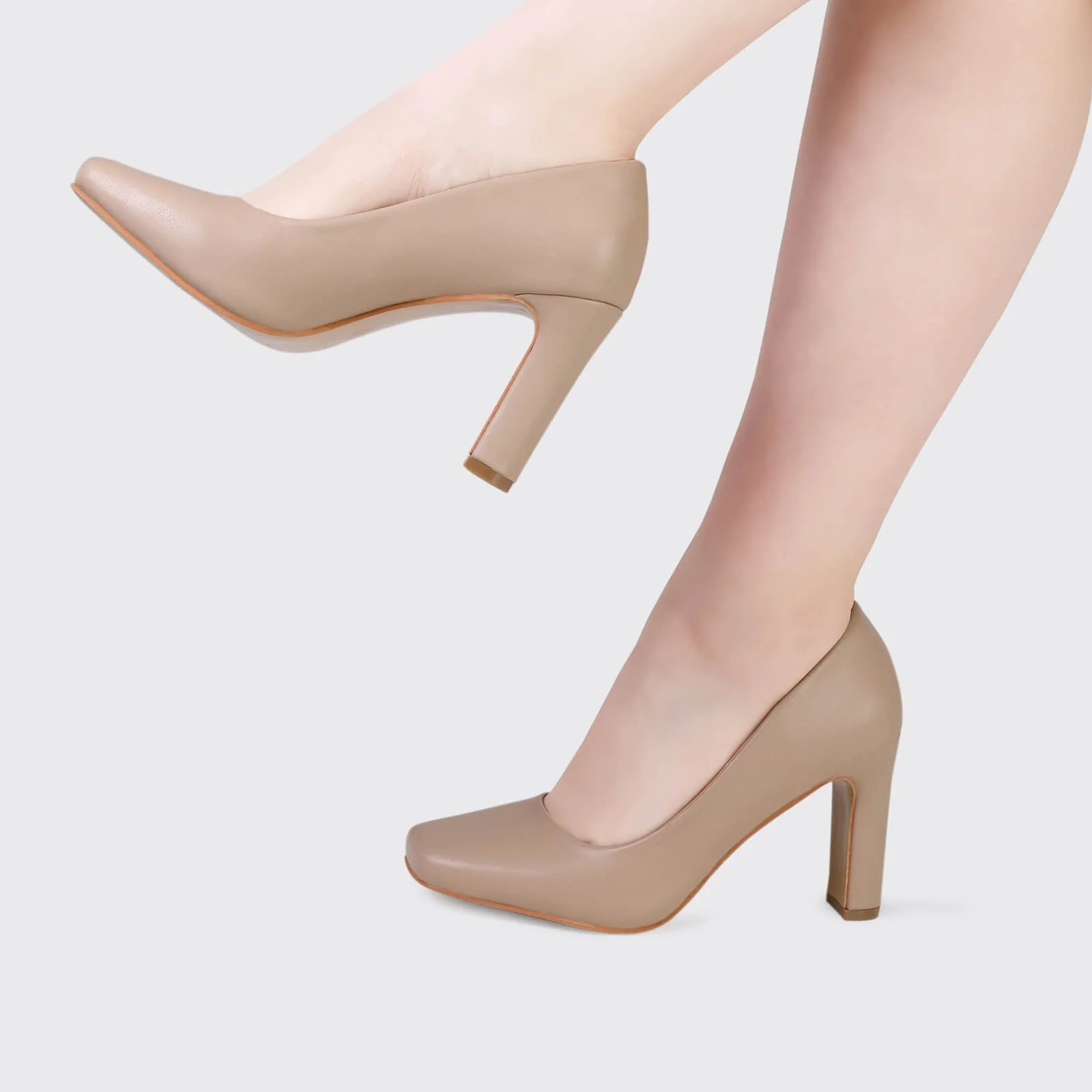 Chunky Block Heel Working Pumps - Image 35